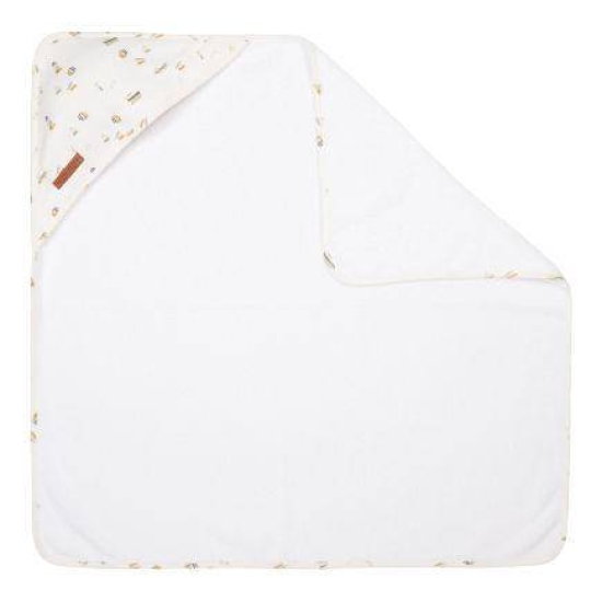 Kapuzenhandtuch 100 x 100 cm Sailors Bay White | Little Dutch