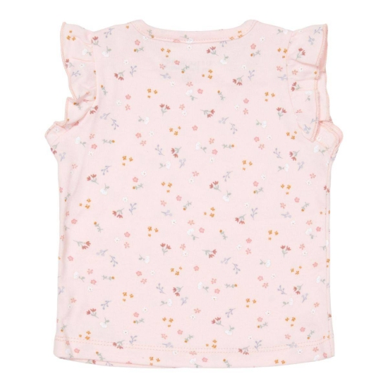 Kurzärmeliges T-Shirt Little Pink Flowers, Größe 62 | Little Dutch