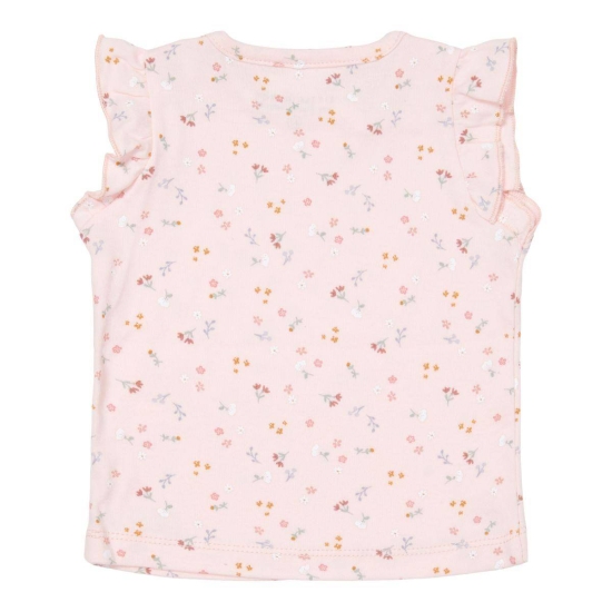 Kurzärmeliges T-Shirt Little Pink Flowers, Größe 68 | Little Dutch