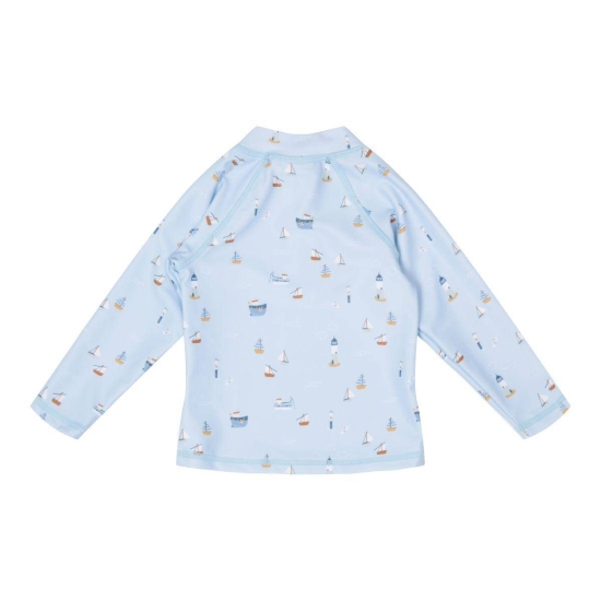 Langärmliges Badeshirt Sailors Bay Blue, Größe 98/104 | Little Dutch