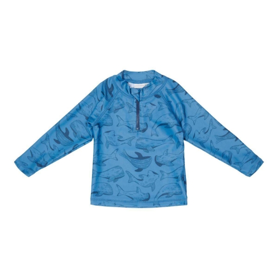 Langärmliges Badeshirt Sea Life Blue, Größe 86/92 | Little Dutch