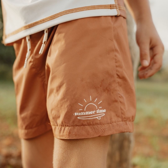 Badeshorts Vintage Sunny Stripes, Größe 86/92 | Little Dutch