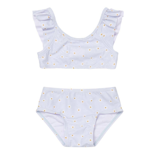 Bikini mit Volants, Daisies Blue, Größe 62/68 | Little Dutch