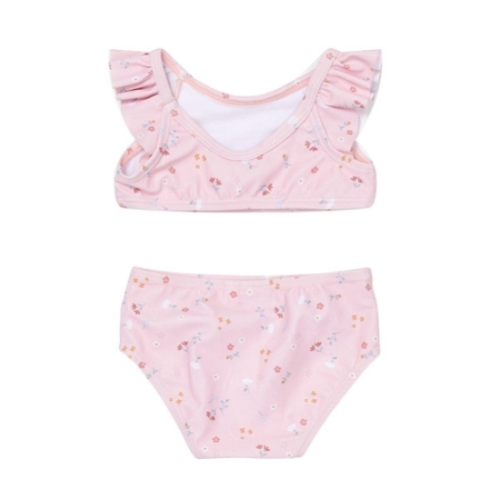 Bikini mit Volants, Little Pink Flowers, Größe 74/80 | Little Dutch