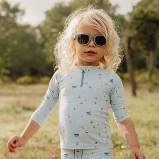 Kindersonnenbrille Wayfarer Blau | Little Dutch