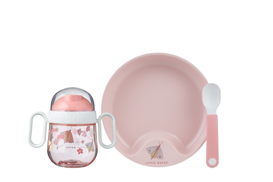 Babygeschirr-Set Mio 3-teilig - Flowers & Butterflies | Mepal x Little Dutch