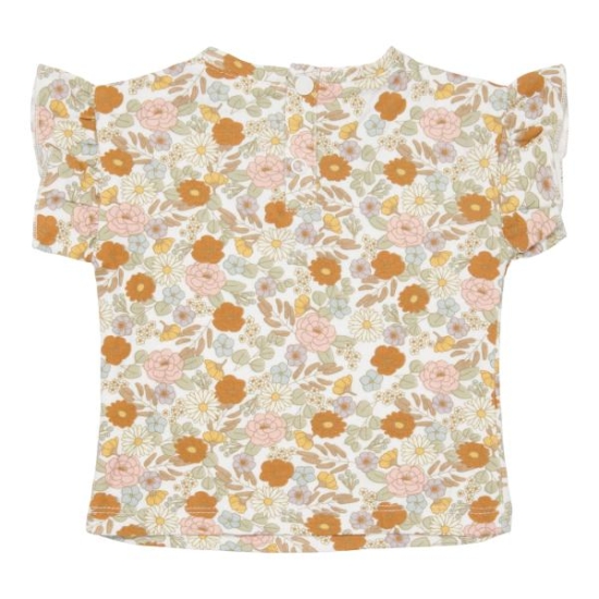 Kurzärmeliges T-Shirt Vintage Little Flowers, Größe 80 | Little Dutch