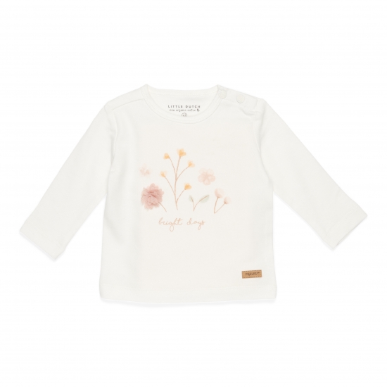 Langarm-Shirt Flowers & Butterflies Flowers White, Größe 74 | Little Dutch