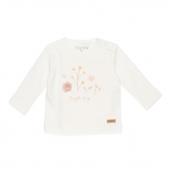 Langarm-Shirt Flowers & Butterflies Flowers White, Größe 68 | Little Dutch