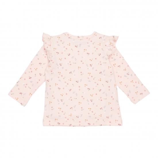 Langarm-Shirt Little Pink Flowers, Größe 68 | Little Dutch