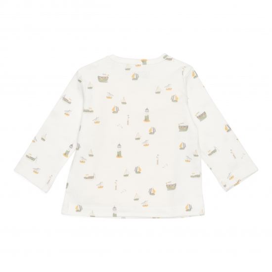 Langarm-Shirt Sailors Bay White, Größe 74 | Little Dutch