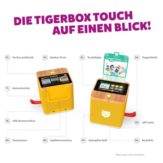 tigerbox TOUCH PLUS gelb Bluetooth | by Schmatzepuffer "personalisierbar"