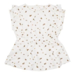 Ärmelloses Kleid Vintage Little Flowers, White Blossom Größe 68 | Little Dutch