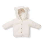 Teddy-Jacke Baby Bunny, Off-White, Größe 80 | Little Dutch