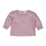 Bluse Langarm mit Puffärmeln Cord Vintage Little Flowers Mauve, Größe 74 | Little Dutch