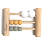 Rechenschieber "Abacus" Senf Holz  | Pellianni